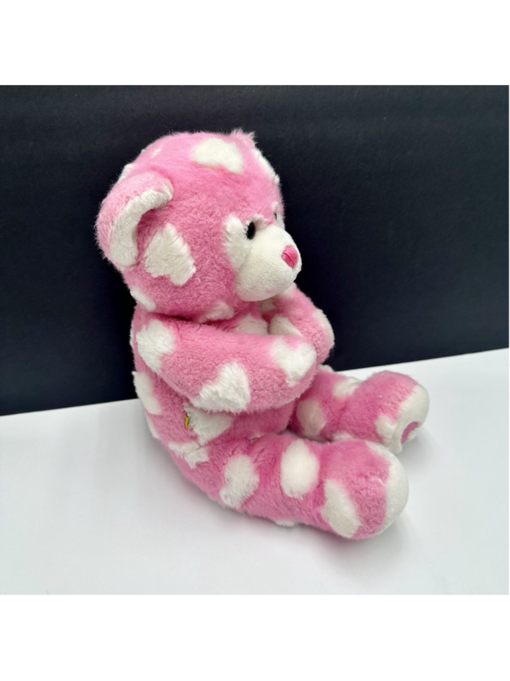 Vtg Build-A-Bear PINK KISSES Teddy Magnetic Hands Blowing Kisses Heart Plush 16" - Picture 4 of 11